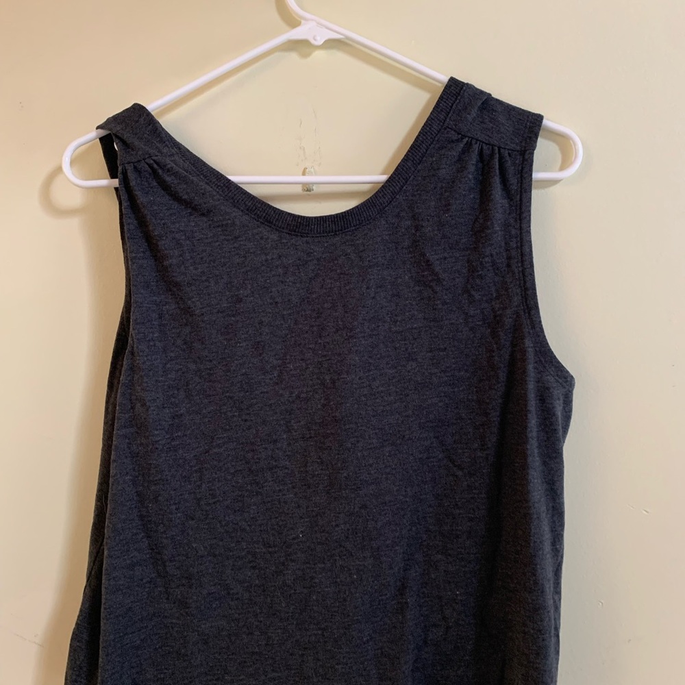 Anthropologie Charcoal Gray Sleeveless Top